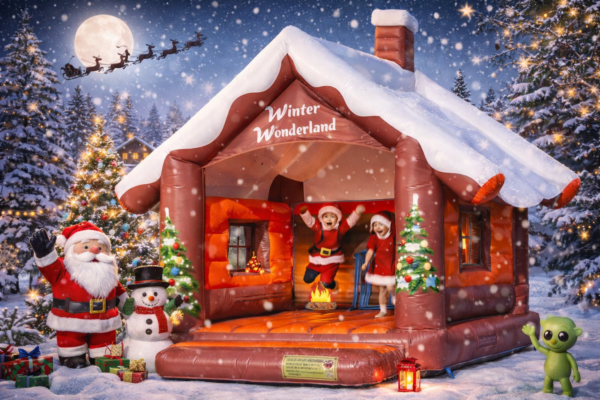 Location chateau gonflable Chalet de noel