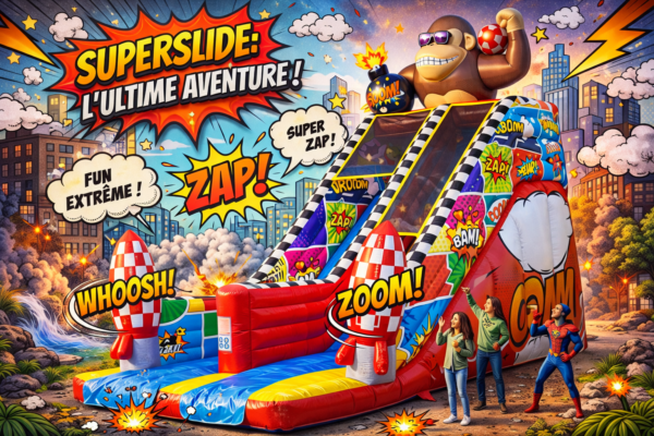 Location toboggan gonflable super slide nantes 3