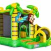 location château gonflable jungle, mini toboggan gonflable, jeux gonflables pour enfants, jungle gonflable pour événements, structure gonflable avec toboggan