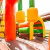location château gonflable dinosaure, Multiplay Dinoworld, jeux gonflables enfants, château gonflable avec toboggan, événement enfants