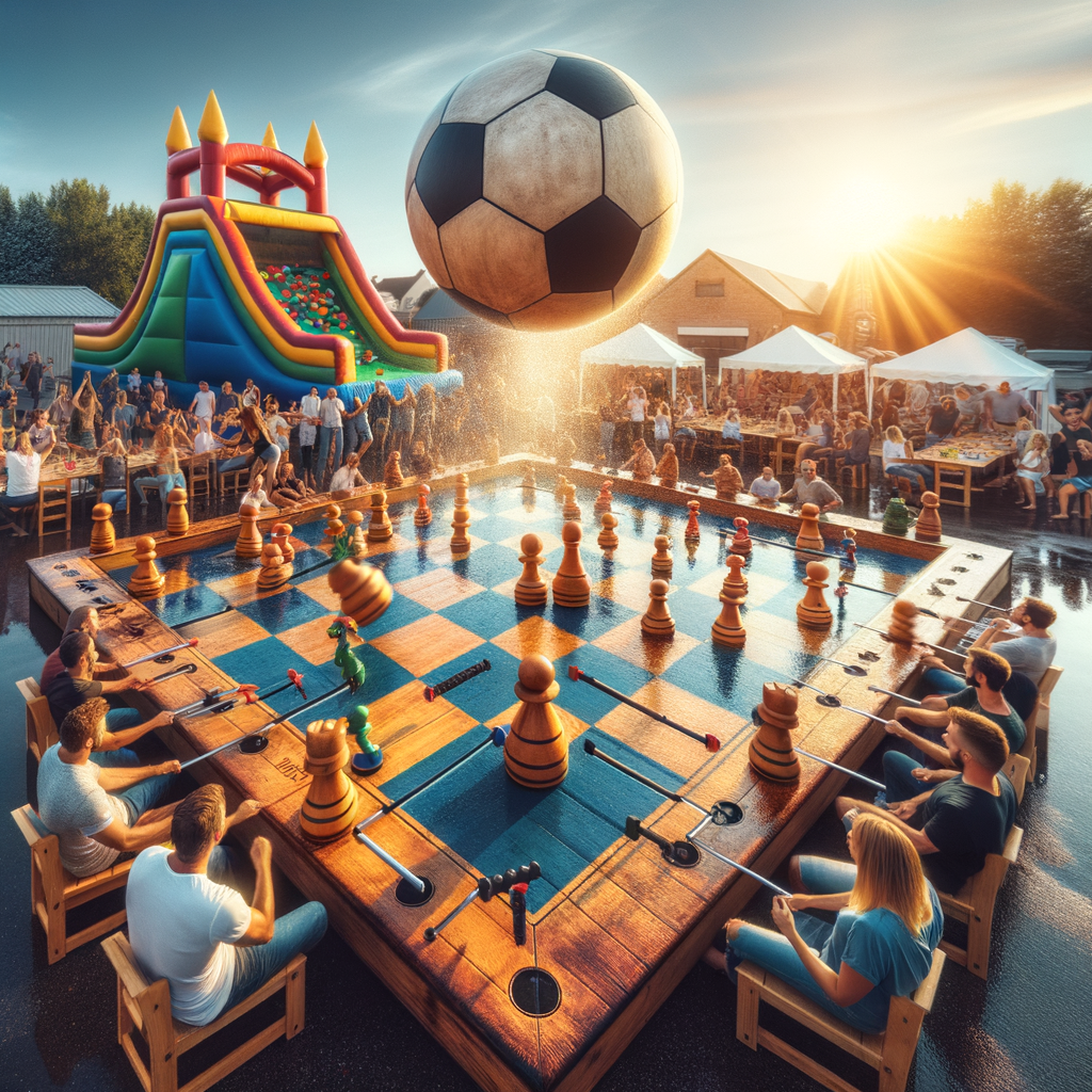 illustration de 10 activités ludiques avec jeux géants pour renforcer la cohésion d'équipe
