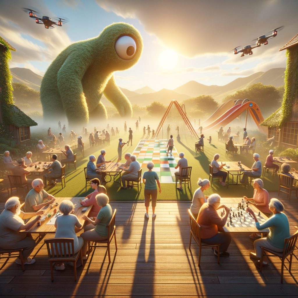 illustration de Pourquoi les seniors adorent les jeux géants : bien-être, lien social et animation pour les collectivités de l’Ouest
