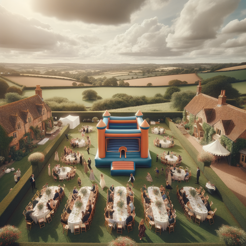 illustration de Pourquoi louer un château gonflable pour un mariage champêtre séduit vos invités