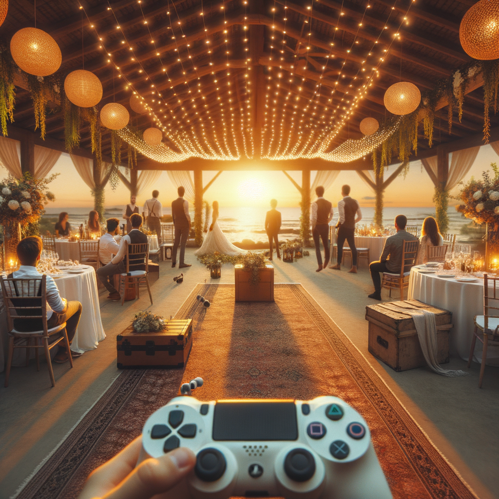 illustration de Location de jeux pour un mariage bohème : idées et inspirations