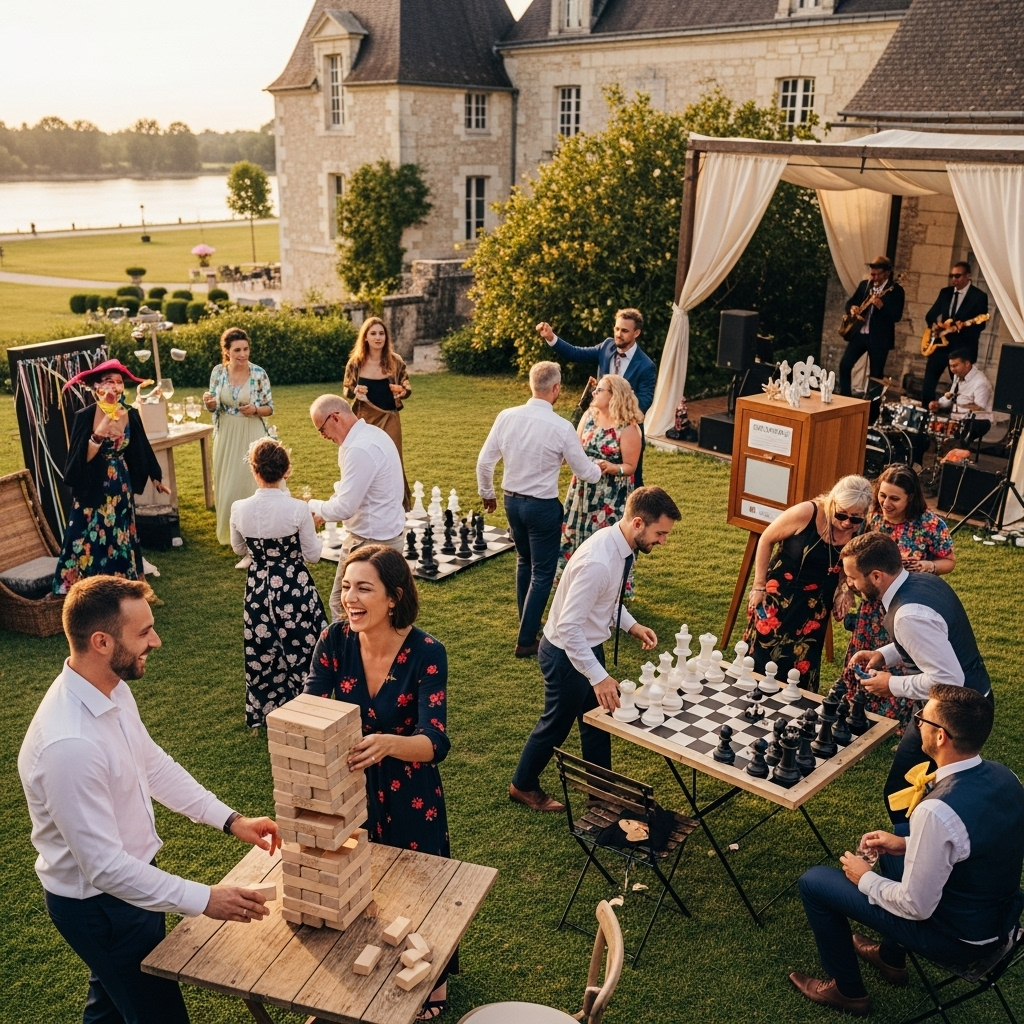 illustration de Animations originales pour un mariage à Oudon : idées et conseils pour une fête inoubliable