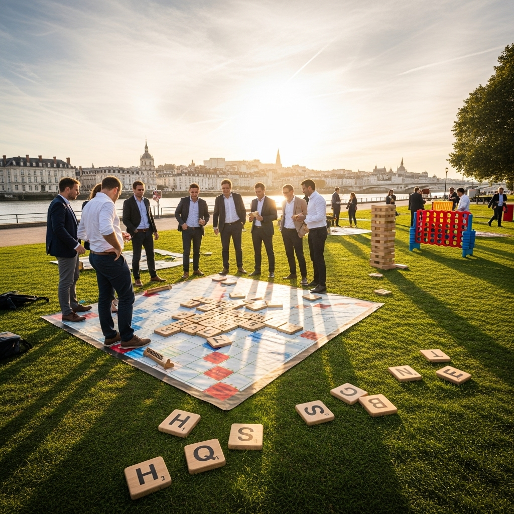 illustration de Location de jeux de société XXL pour entreprises à Nantes — Archipel Événement
