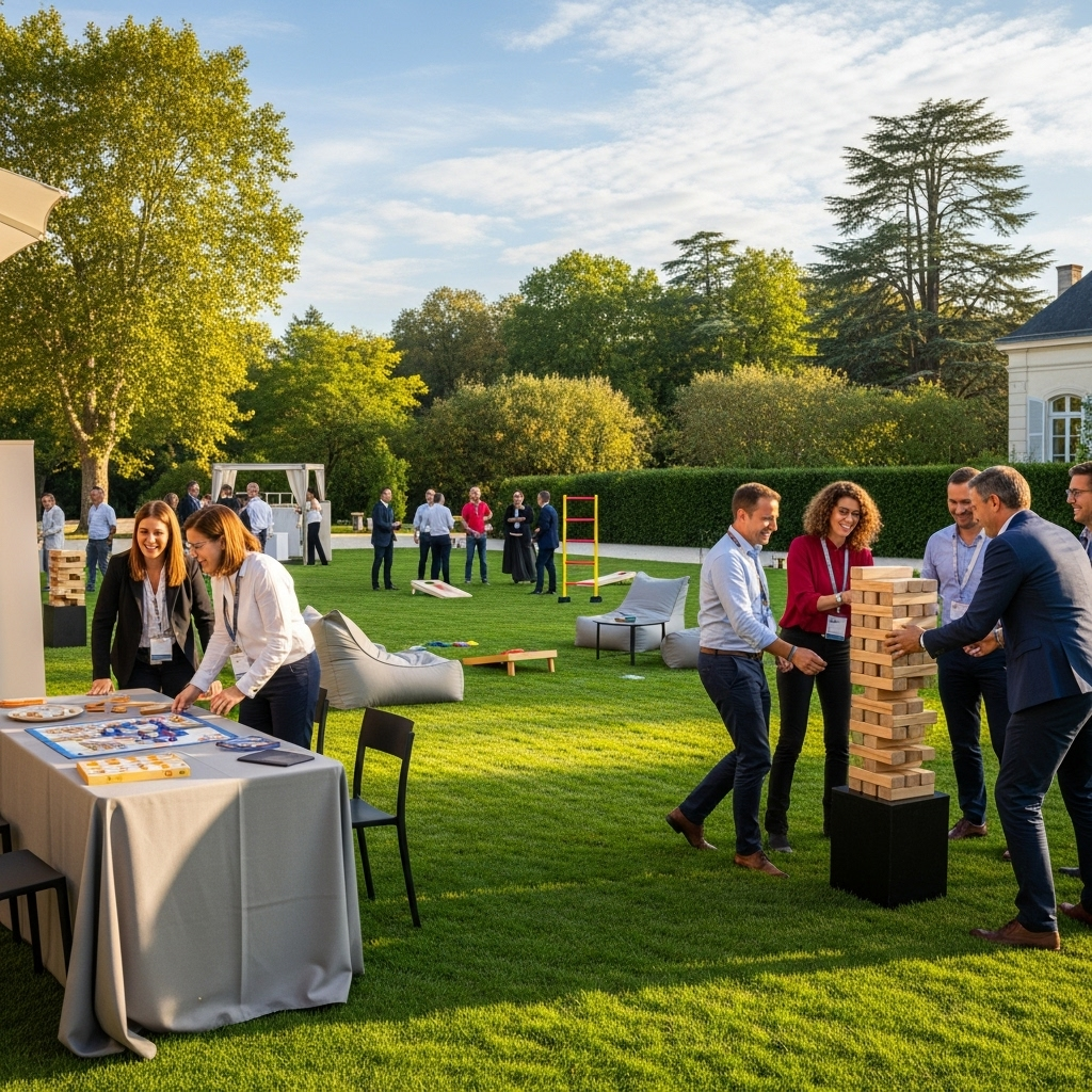 illustration de Comment organiser une fête d'entreprise réussie à Romagné grâce aux jeux et animations