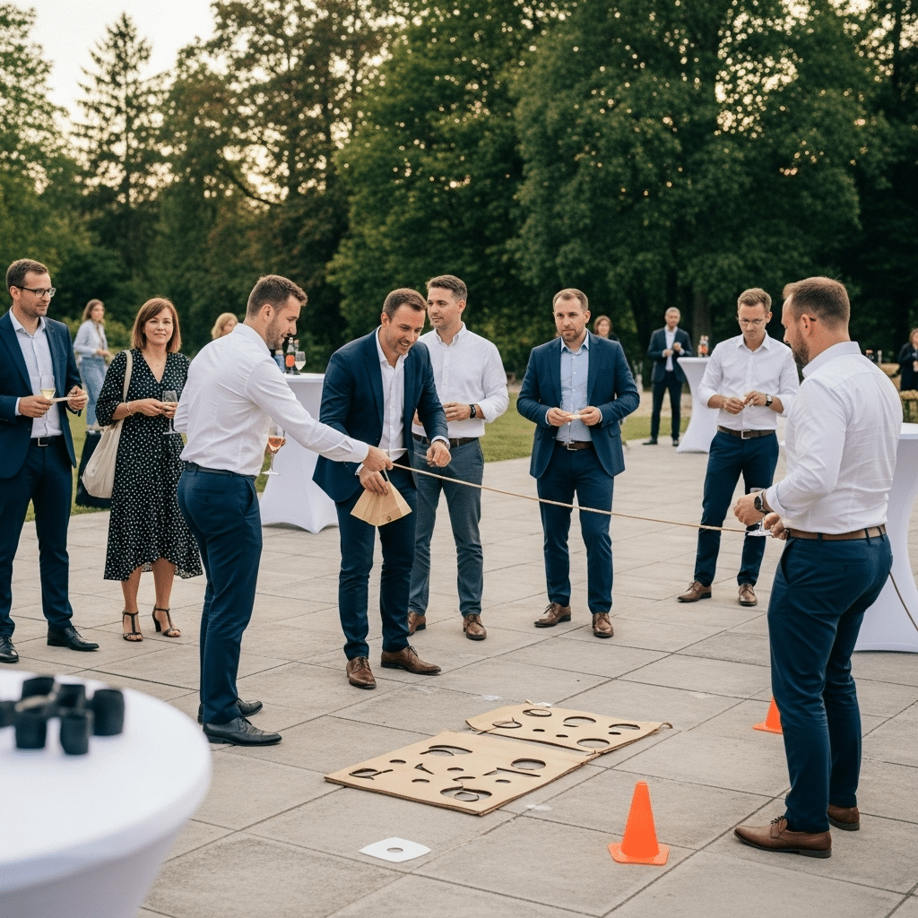 illustration de Comment organiser une fête d'entreprise réussie à Saint-Paul-du-Bois avec des jeux originaux