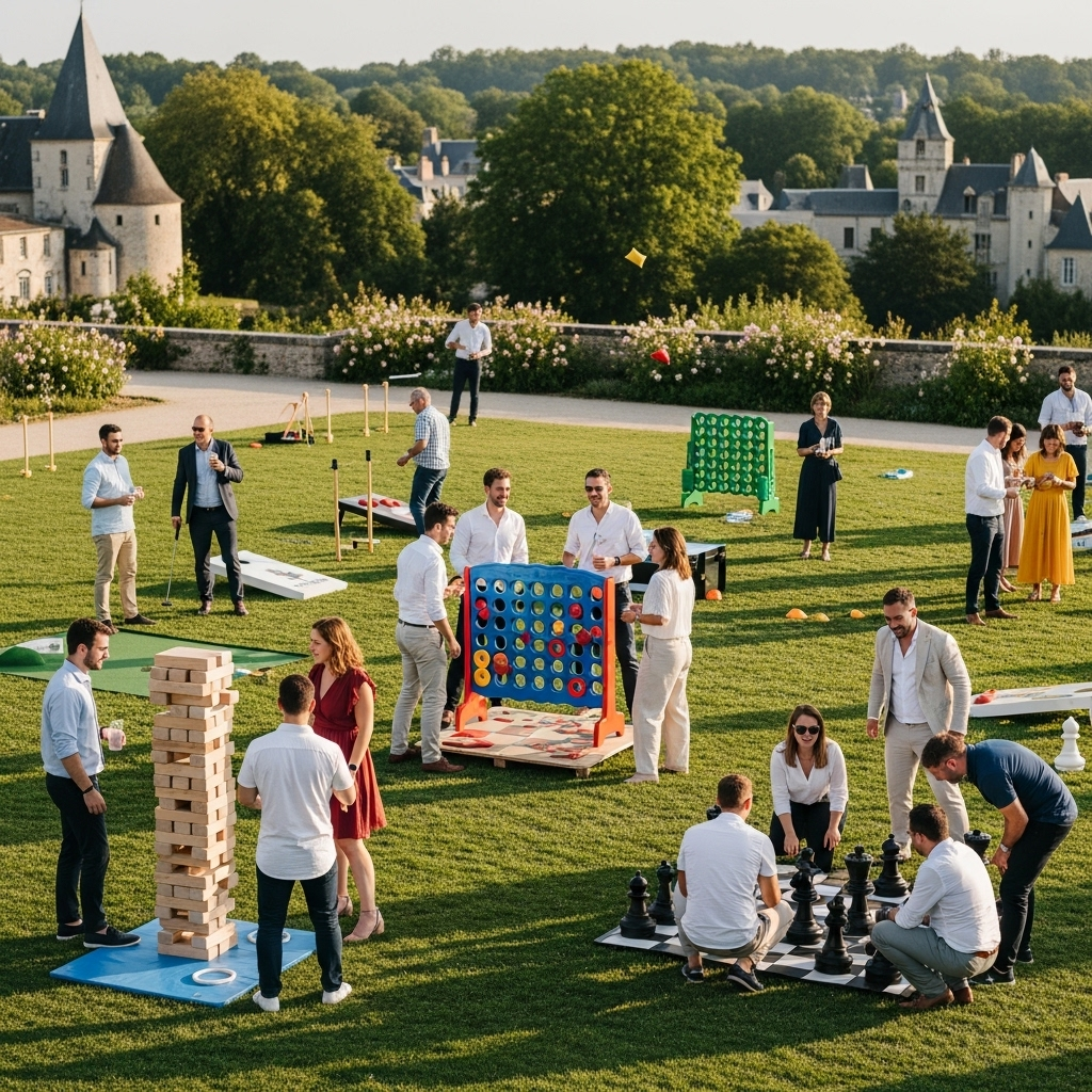 illustration de Organiser une fête réussie à Le Pertre : idées d'animations et location de jeux pour tous les événements