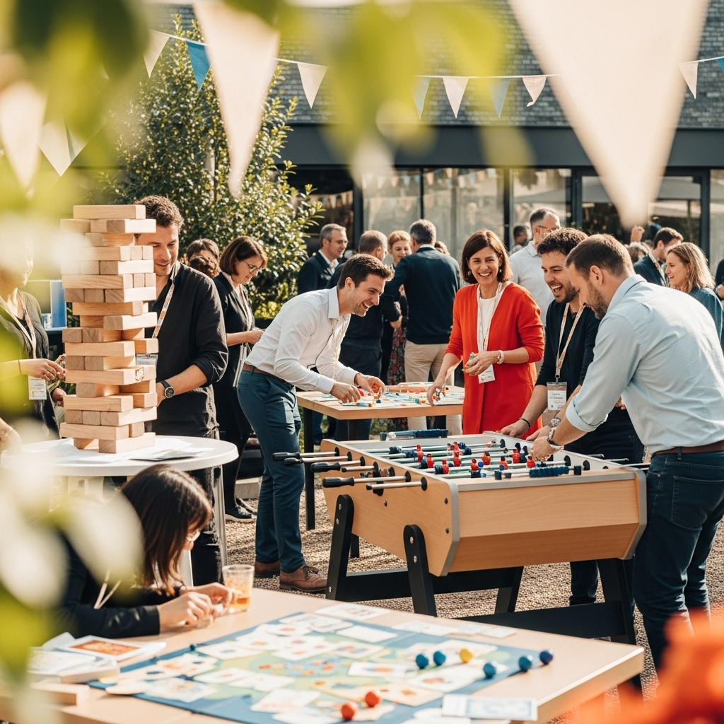 illustration de Organiser une fête d’entreprise réussie à Pleumeleuc grâce aux animations ludiques