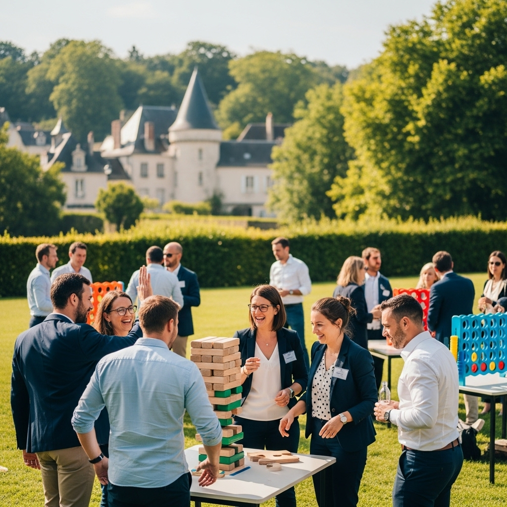 illustration de Organiser une fête d'entreprise réussie à L'Orbrie : idées de jeux et animations pour fédérer vos équipes
