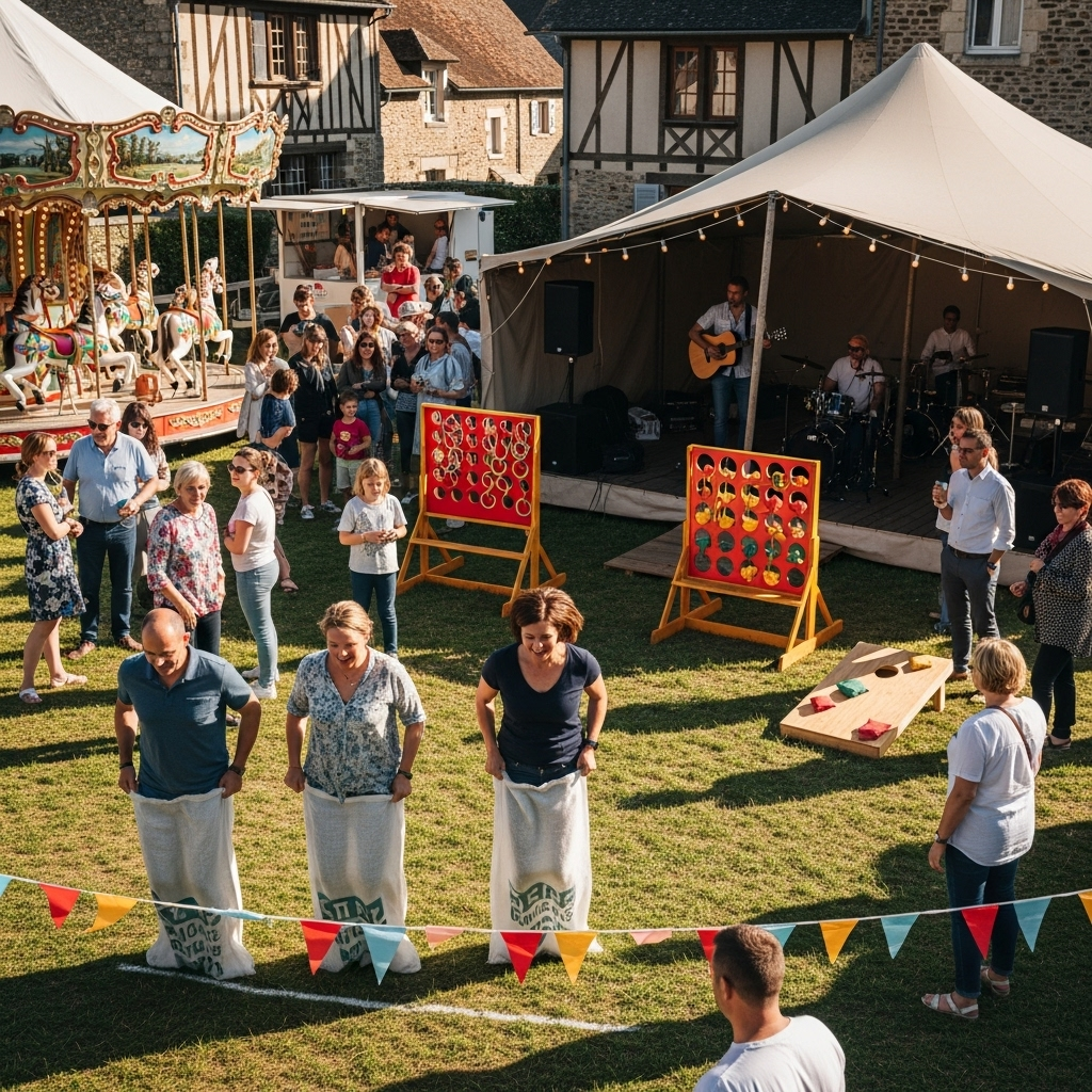 illustration de Organiser une fête de village réussie à Langouet : jeux, animations et conseils pratiques