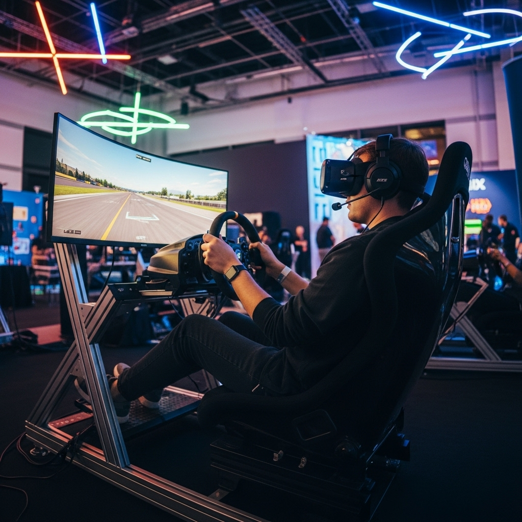 illustration de Simulateur de course et jeux de sport : L'animation sensation