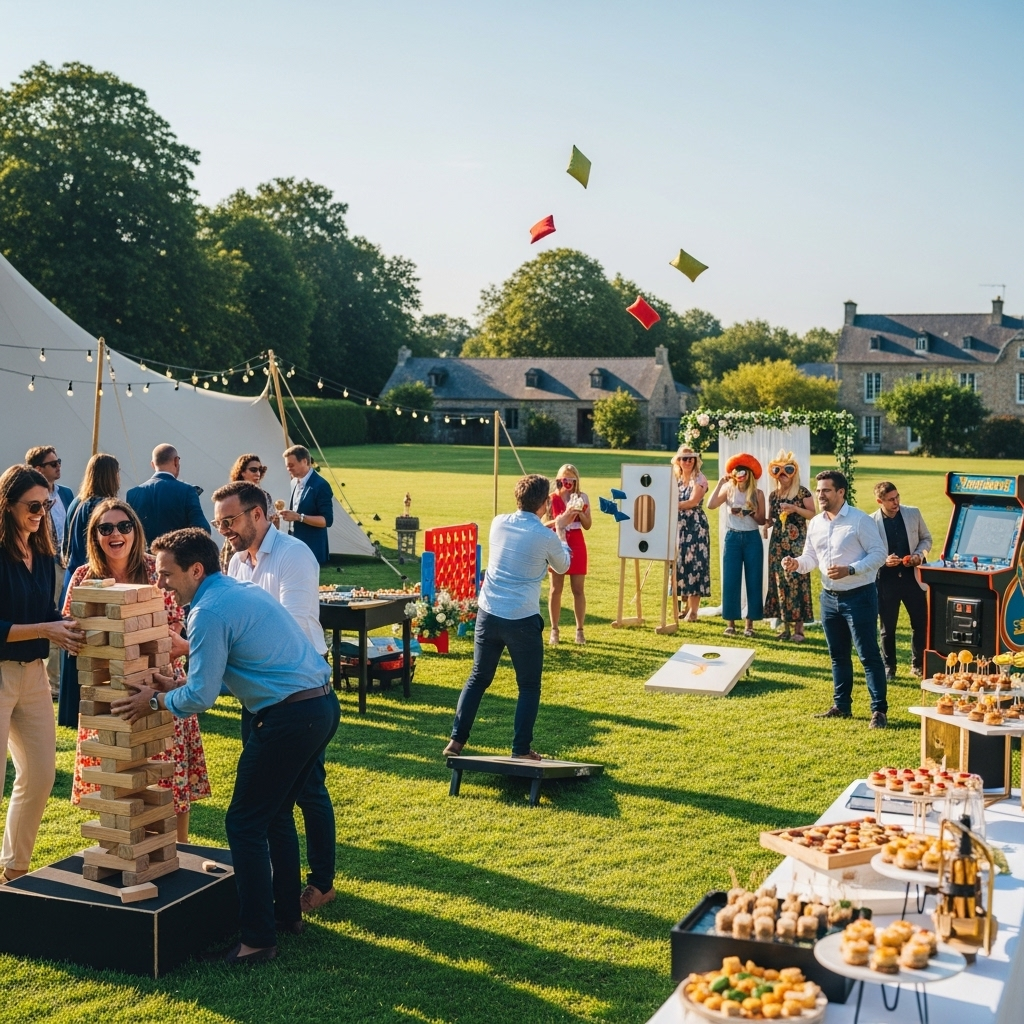 illustration de Organiser une fête inoubliable à Domalain : guide d'animations et locations de jeux