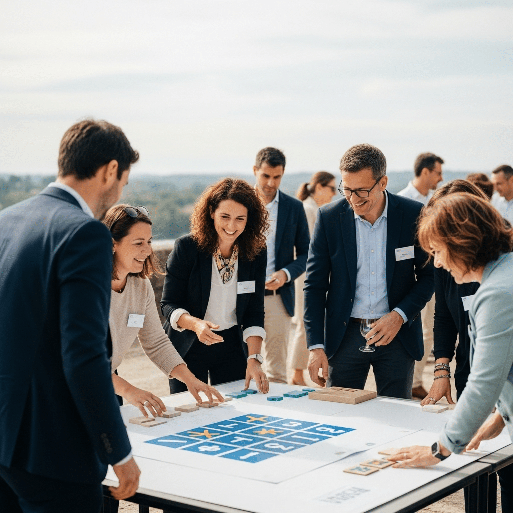 illustration de Organiser une fête d'entreprise réussie à Rives de l'Yon : jeux et animations pour fédérer vos équipes