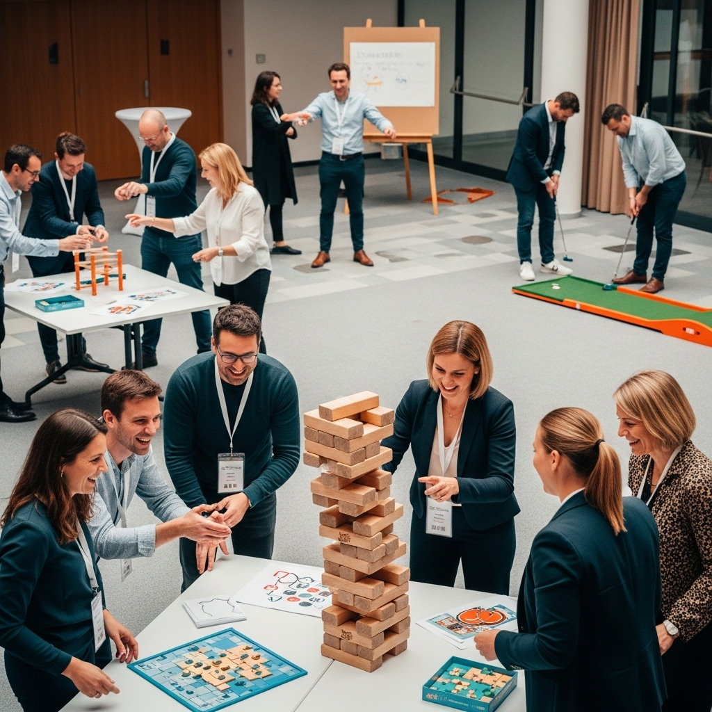 illustration de Organiser une fête d'entreprise réussie à GÉTIGNÉ : jeux et animations qui fédèrent