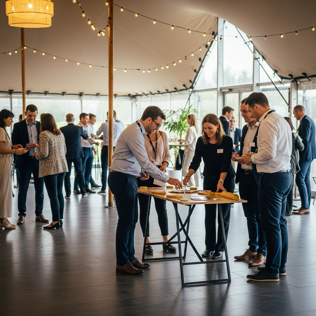 illustration de Organiser une fête d’entreprise réussie à SAINT-ÉTIENNE-DE-MER-MORTE : guide complet d’animations et de jeux