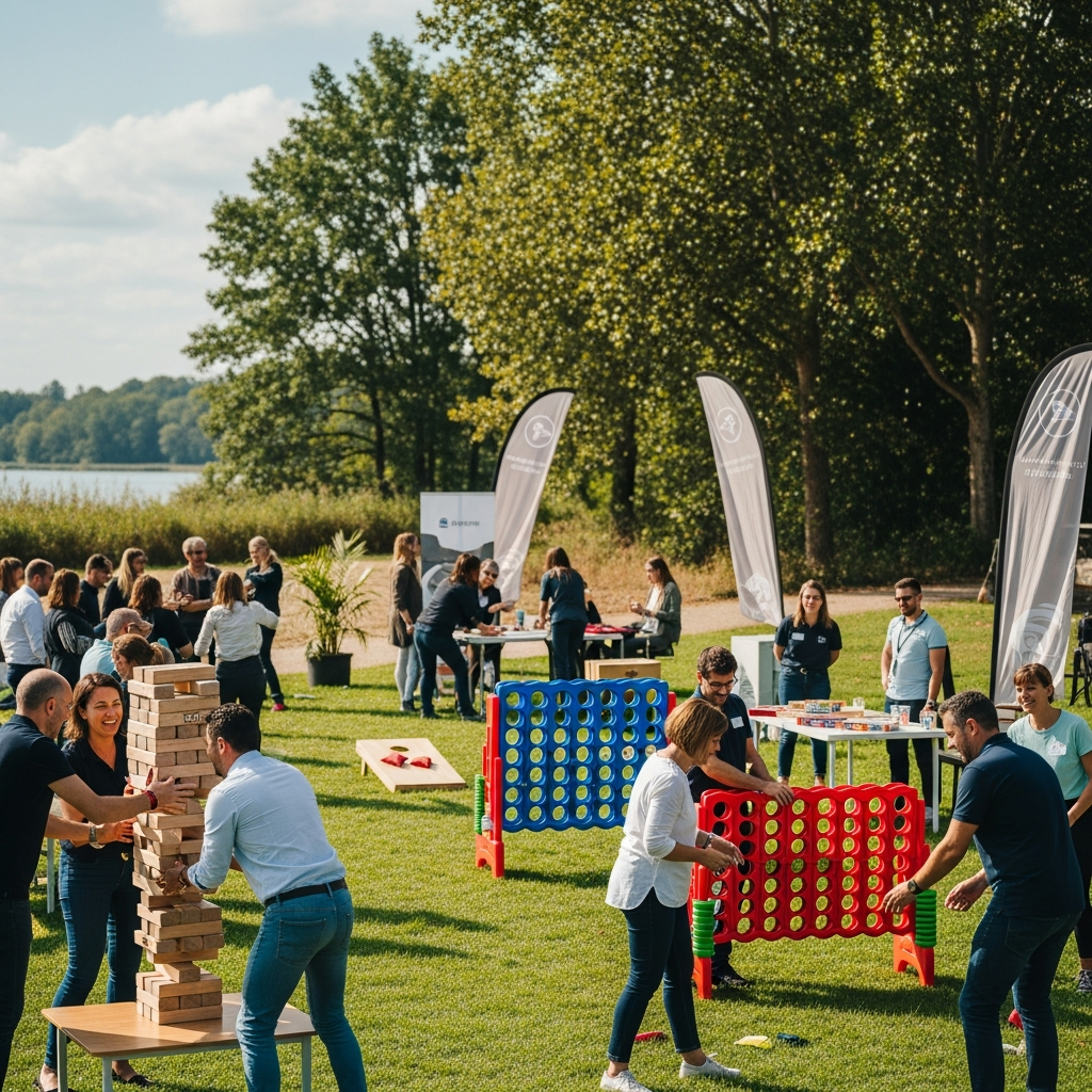 illustration de Organiser une fête d'entreprise réussie à JOUÉ-SUR-ERDRE : jeux, convivialité et cohésion d'équipe