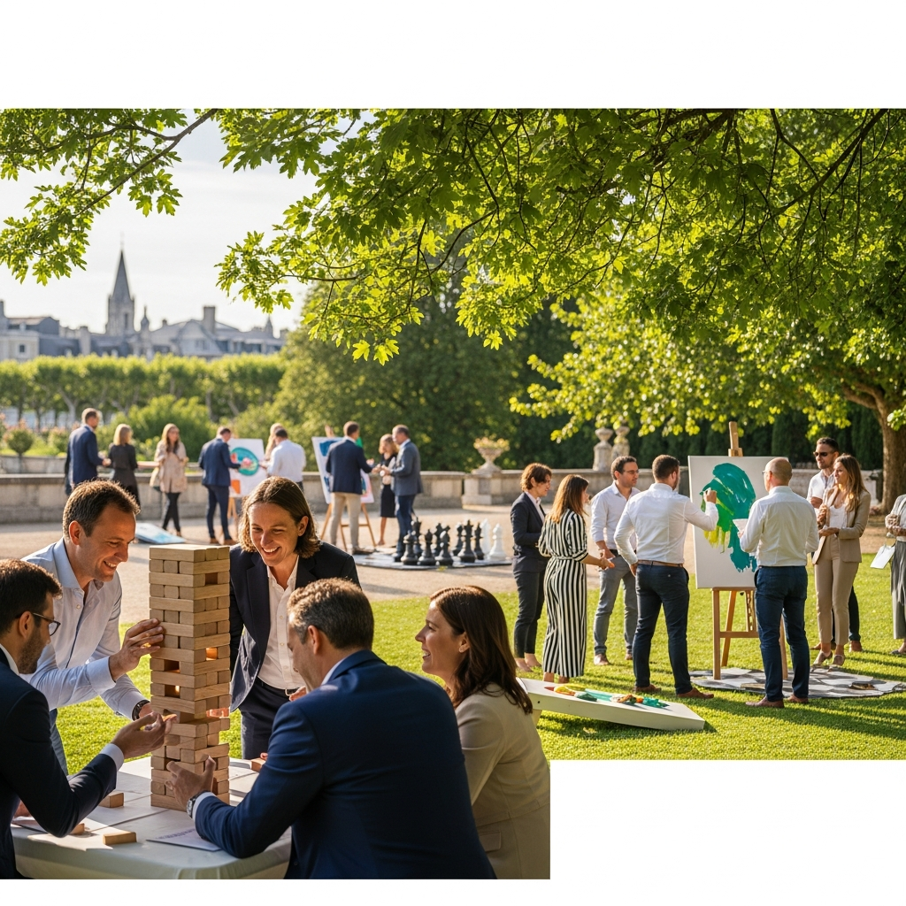 illustration de Organiser une fête d'entreprise réussie à Les Ponts-de-Cé : idées de jeux et animations pour fédérer vos équipes