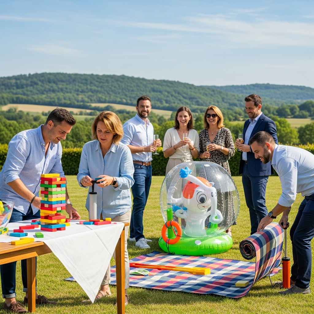 illustration de Organiser un anniversaire réussi à MAISDON-SUR-SÈVRE : guide pratique pour installer et profiter des jeux