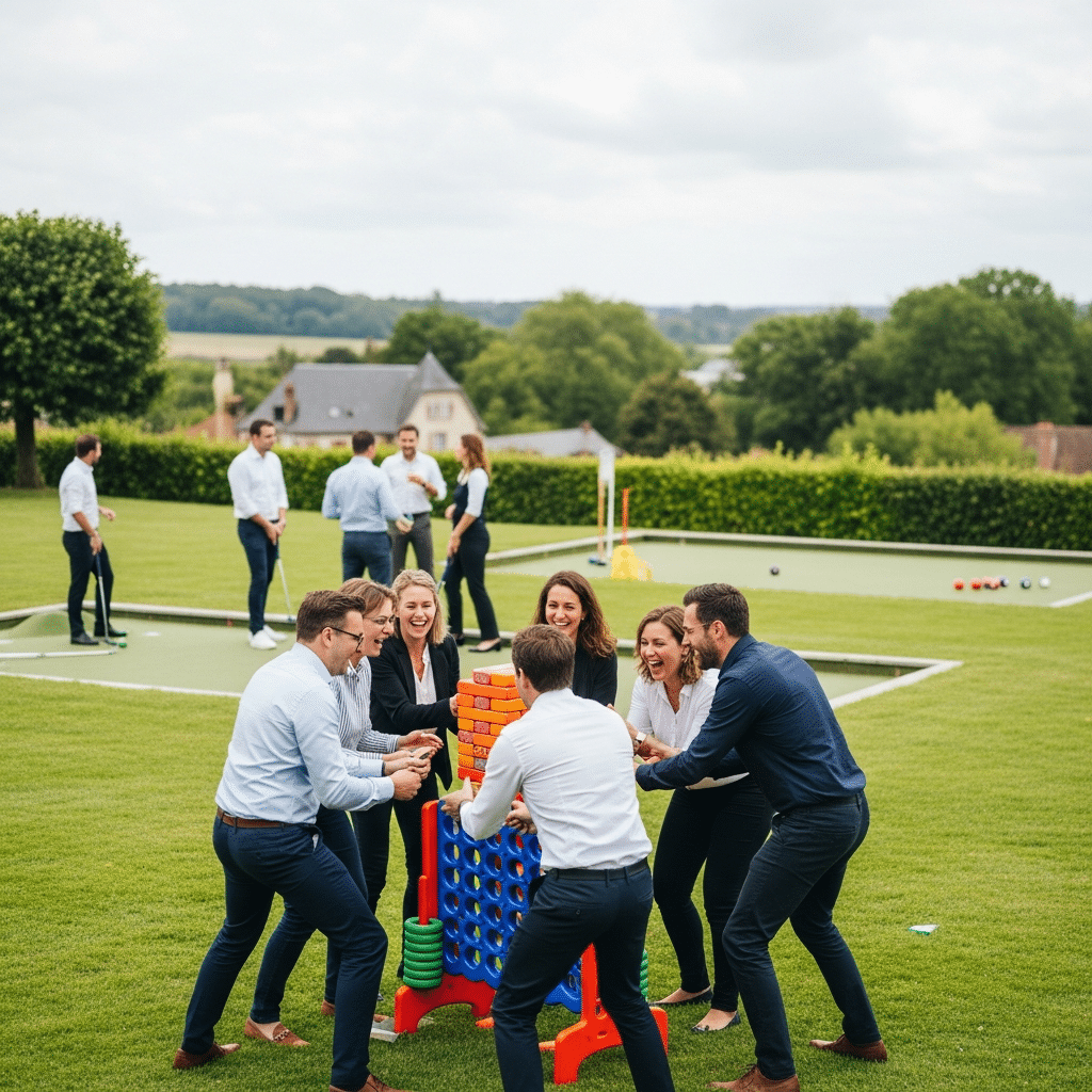 illustration de Organiser une fête d’entreprise réussie à MARCILLÉ-RAOUL : jeux, animations et conseils pratiques