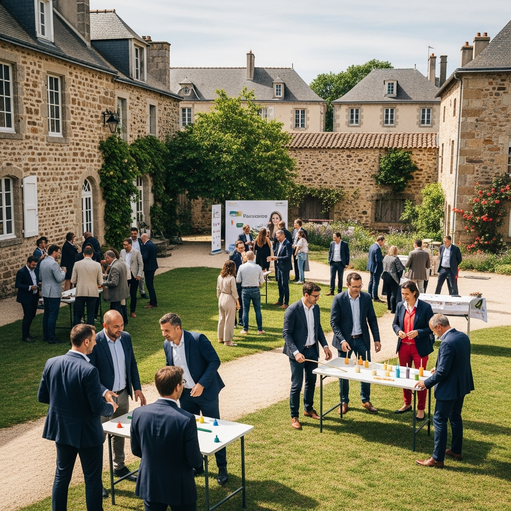 illustration de Organiser une fête d’entreprise réussie à SAINT-COULOMB grâce aux jeux et animations