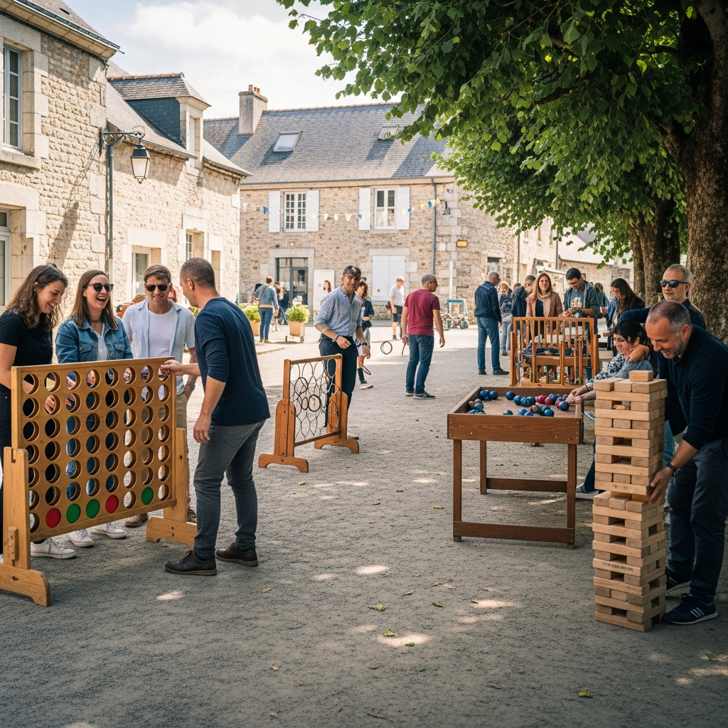 illustration de Jeux de fête de village à louer en Ille-et-Vilaine — idées, packs et organisation pour collectivités