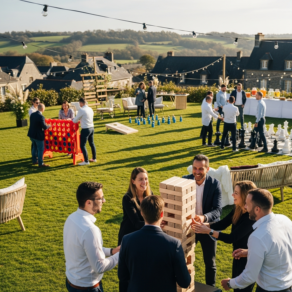 illustration de Organiser une fête d'entreprise réussie à Saint-Pern : idées de jeux et animations pour fédérer vos équipes