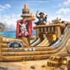 Location chateau gonflable galion pirate