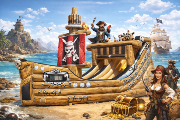 Location chateau gonflable galion pirate
