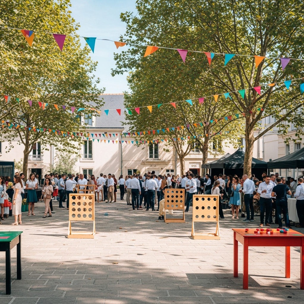 illustration de Fête d'entreprise à Ligné : organiser un événement mémorable avec jeux et animations