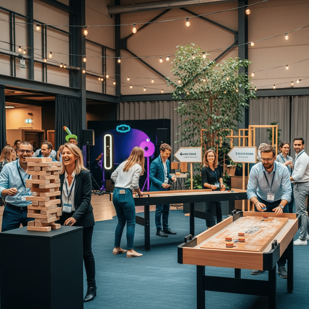 illustration de Organiser une fête d'entreprise réussie à Monnières : jeux et animations qui transforment votre événement