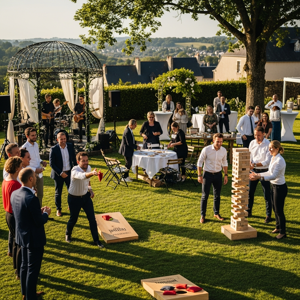 illustration de Organiser une fête d’entreprise réussie à Montreuil-le-Gast : le guide des animations et jeux