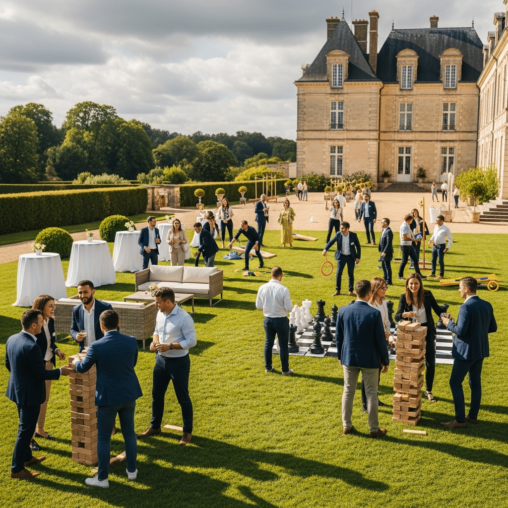 illustration de Comment organiser une fête d'entreprise réussie à POUILLÉ grâce aux jeux et animations