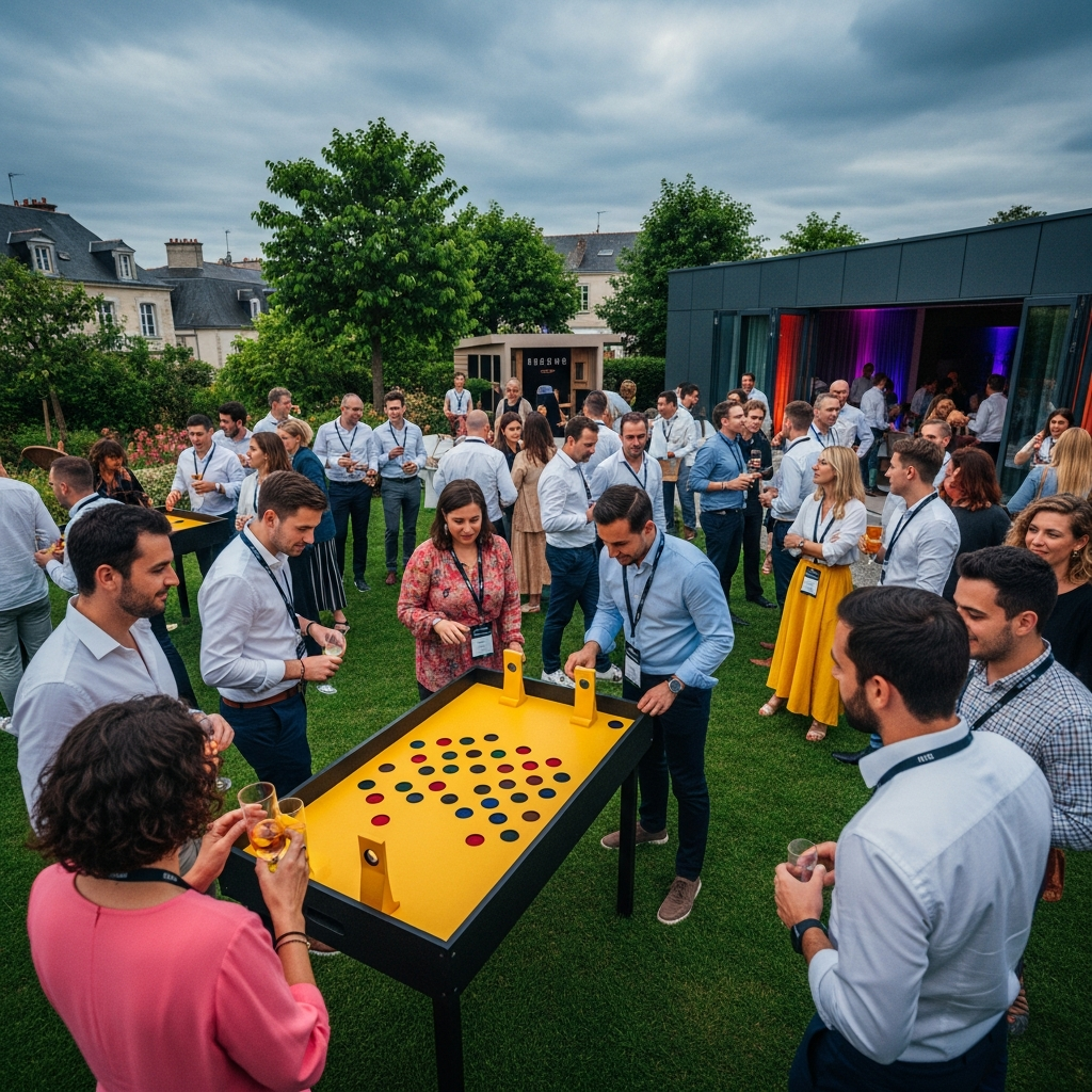 illustration de Organiser une fête d'entreprise réussie à Brécé : jeux, animations et conseils pratiques
