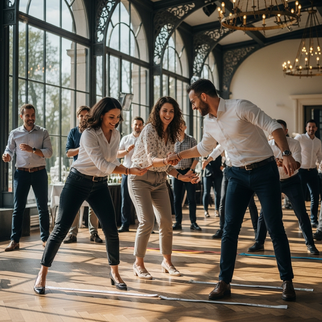 illustration de Organiser une fête d’entreprise réussie à NEUILLÉ : guide complet des animations et jeux