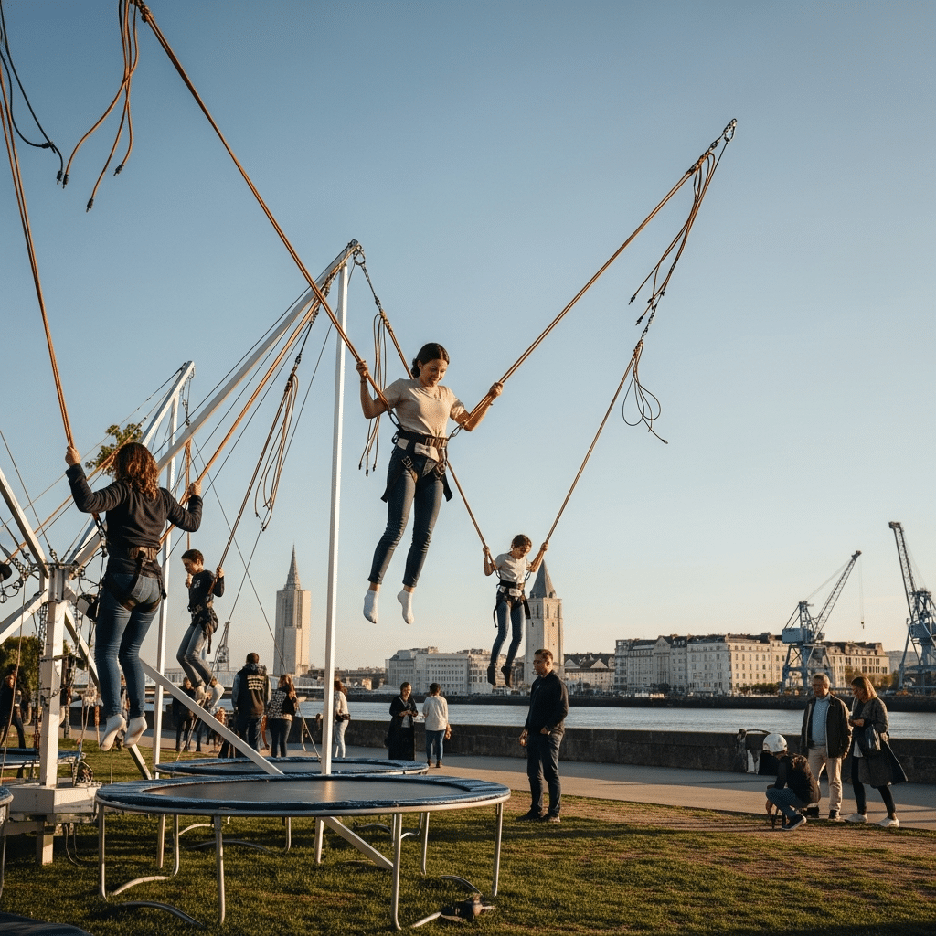 illustration de Trampoline élastique (bungee) : location à Nantes et en Loire‑Atlantique pour collectivités