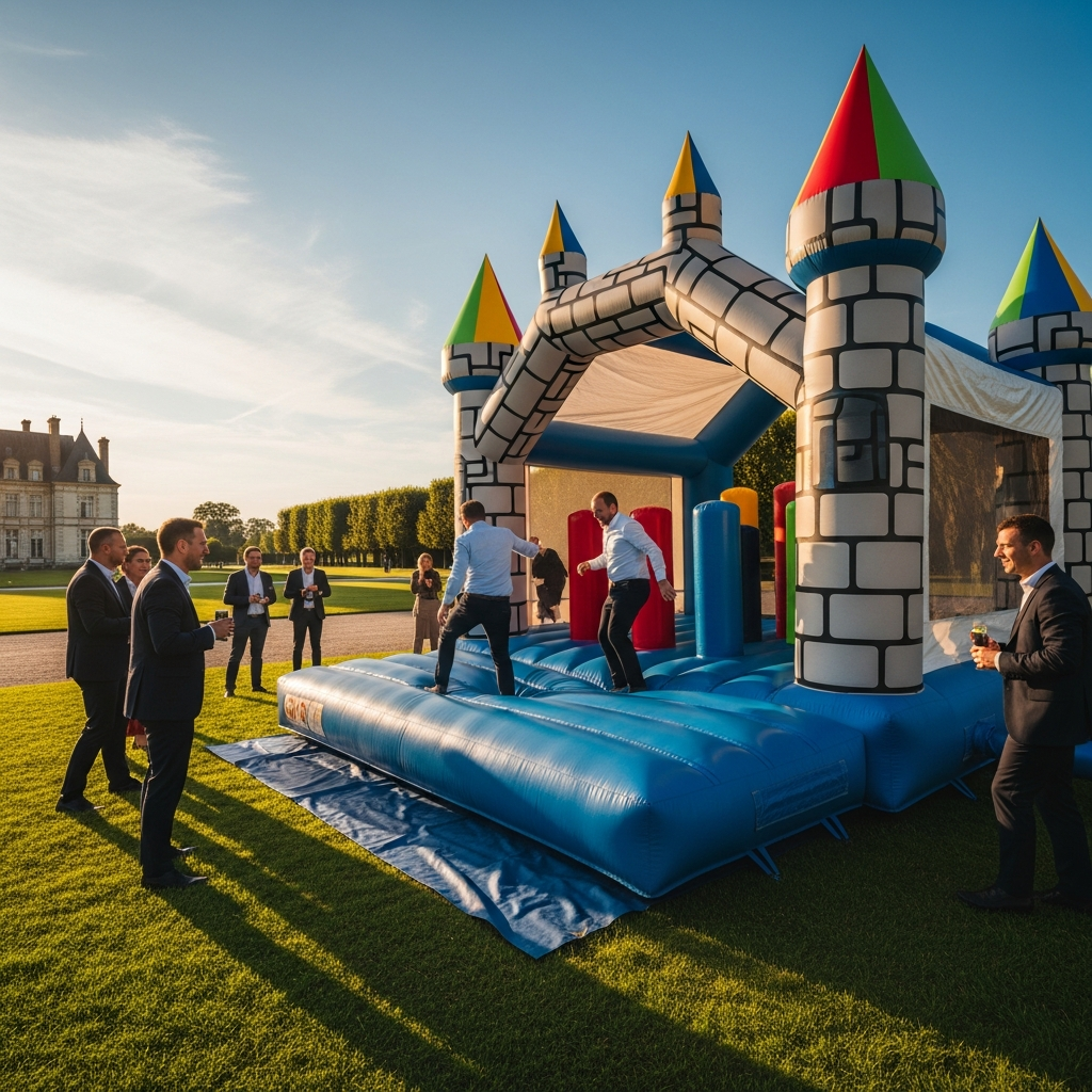 illustration de Pourquoi choisir une location de château gonflable pour votre prochain événement d'entreprise ?