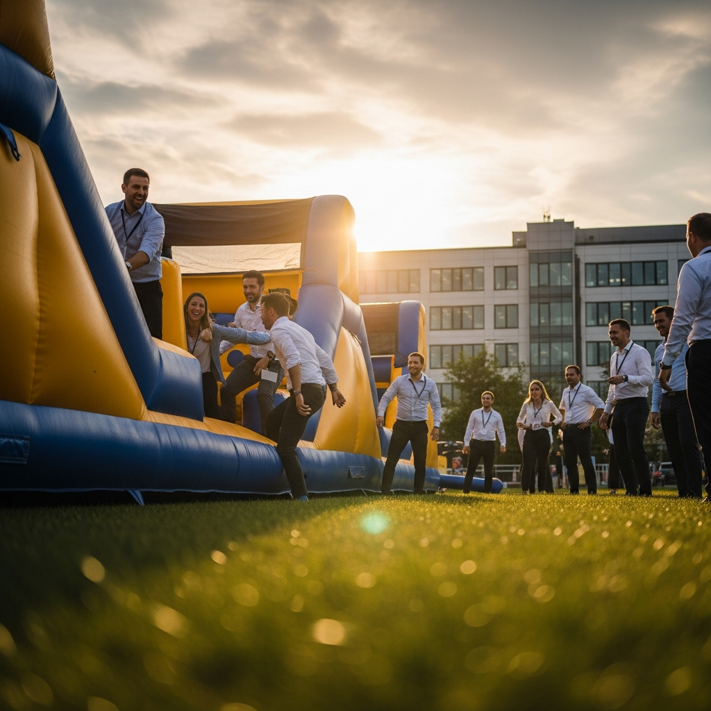 illustration de Pourquoi choisir une location de structure gonflable pour votre prochain événement d'entreprise ?