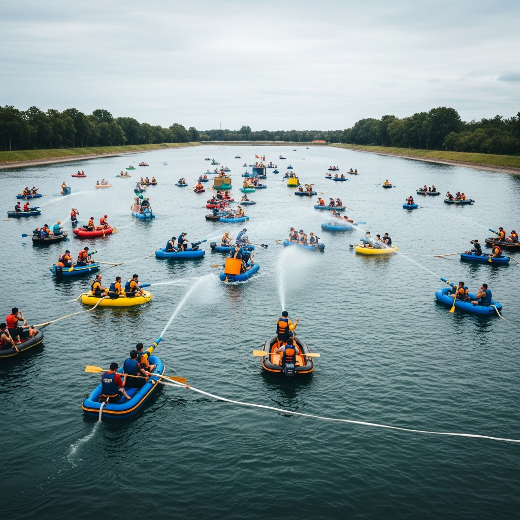 illustration de Sécurité et réglementation pour une Bataille navale géante : points indispensables