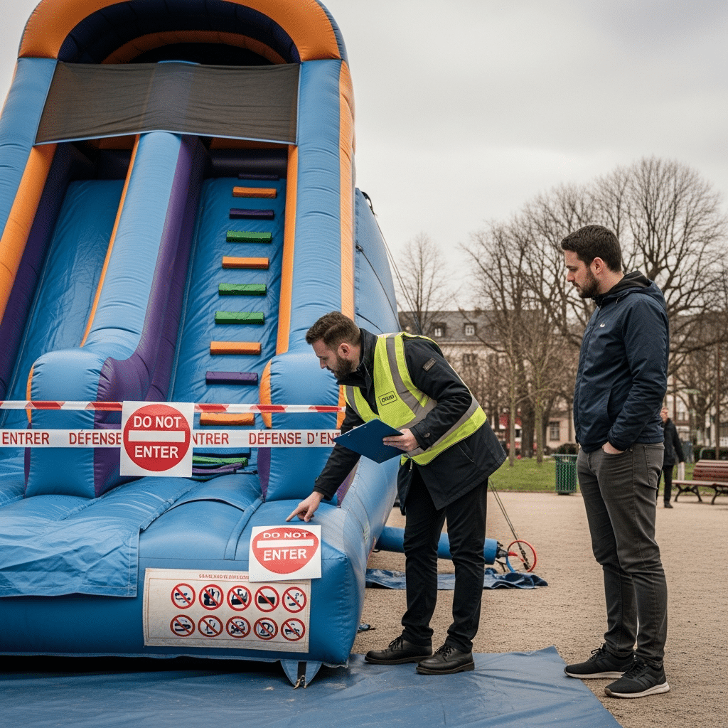 illustration de Sécurité et réglementation pour la location de structures gonflables : les points indispensables