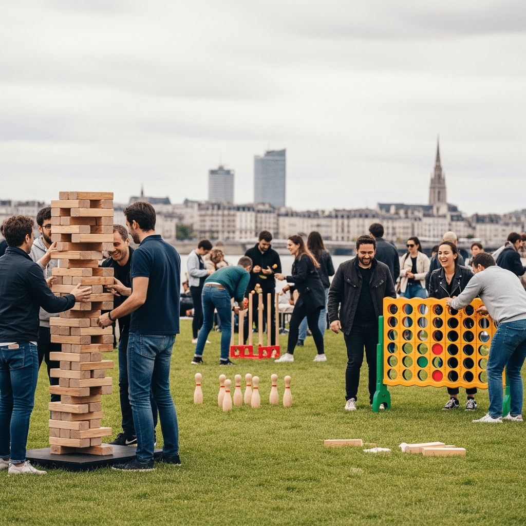 illustration de Top 10 des meilleures idées de Location jeux en bois Nantes pour un événement mémorable