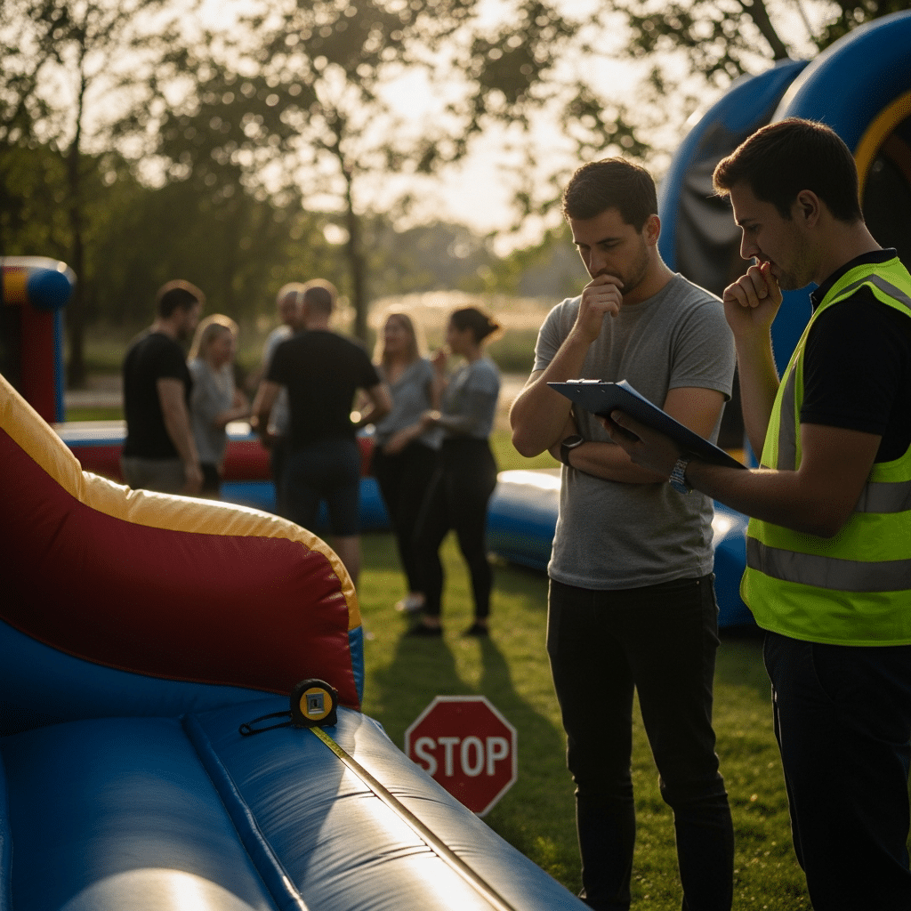 illustration de Sécurité et réglementation pour la location de jeux d'anniversaire : les points indispensables